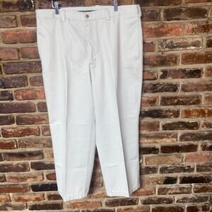 Saddlebred Tan Flat Front Straight Leg Dress Pants Chinos Men's Size 36x26*